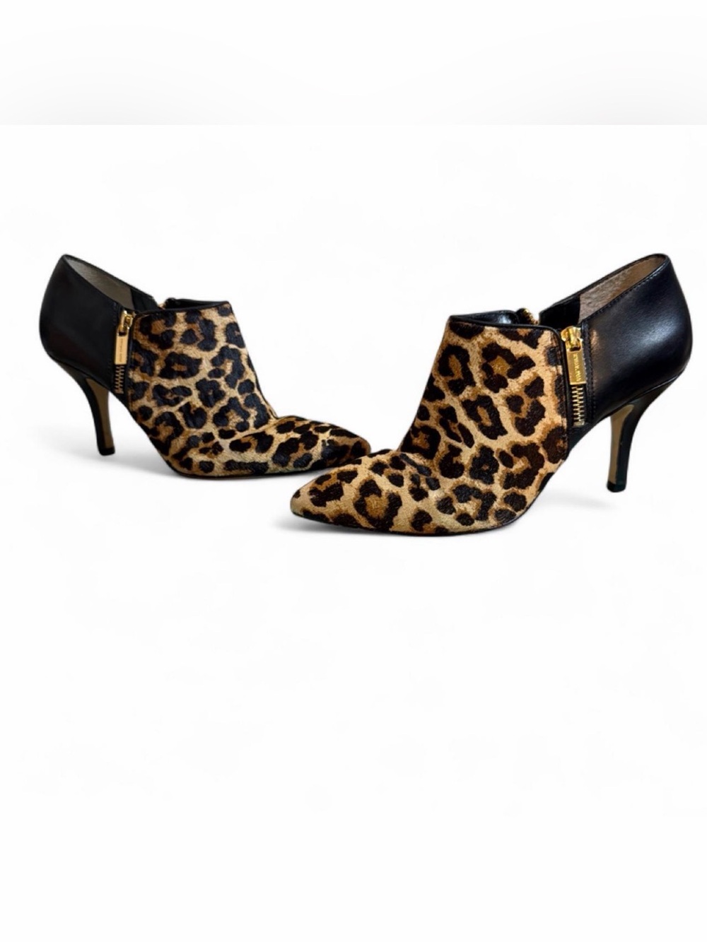 Michael Kors - Sammy Leopard-Print Haircalf Pointed-Toe Ankle Boots
